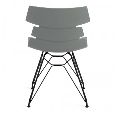 Стул Tetchair HANSEN mod. 622N / 1 шт. в упаковке пластик/металл/эко кожа, 51х47х80 см, высота до сиденья 45 см, серый/черный