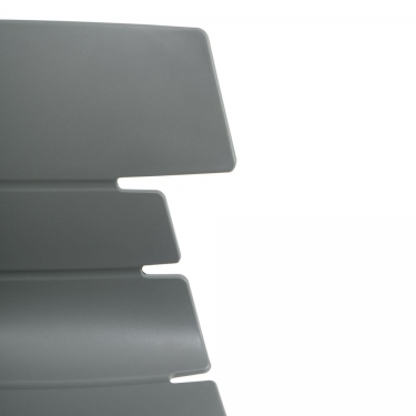 Стул Tetchair HANSEN mod. 622N / 1 шт. в упаковке пластик/металл/эко кожа, 51х47х80 см, высота до сиденья 45 см, серый/черный