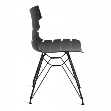 Стул Tetchair HANSEN mod. 622N / 1 шт. в упаковке пластик/металл/эко кожа, 51х47х80 см, высота до сиденья 45 см, черный/черный