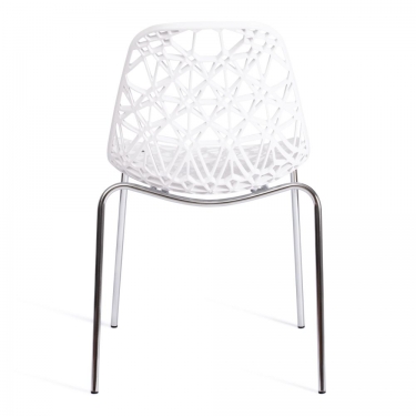 Стул Tetchair CRISPY mod. 61 / 1 шт. в упаковке металл, пластик, 44 x 56.5 x 80 см, White белый 11954/хром