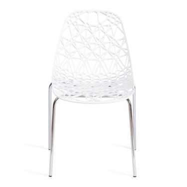 Стул Tetchair CRISPY mod. 61 / 1 шт. в упаковке металл, пластик, 44 x 56.5 x 80 см, White белый 11954/хром