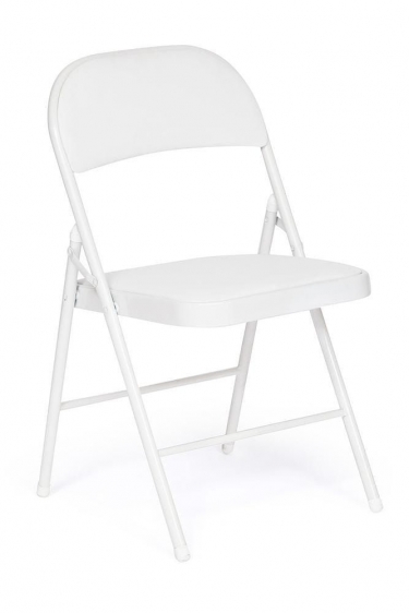 Стул складной Tetchair FOLDER mod. 032 / 1 шт. в упаковке каркас металл, сиденье/спинка экокожа, 415176см, белый