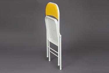 Стул складной Tetchair FOLDER mod. 032 / 1 шт. в упаковке каркас металл, сиденье/спинка экокожа, 415176см, желтый