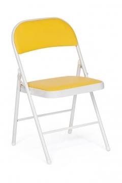 Стул складной Tetchair FOLDER mod. 032 / 1 шт. в упаковке каркас металл, сиденье/спинка экокожа, 415176см, желтый