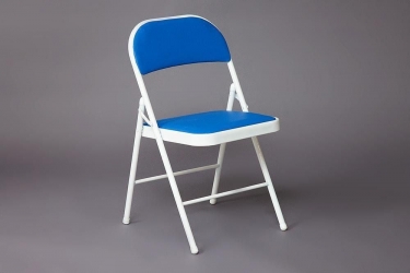 Стул складной Tetchair FOLDER mod. 032 / 1 шт. в упаковке каркас металл, сиденье/спинка экокожа, 415176см, синий