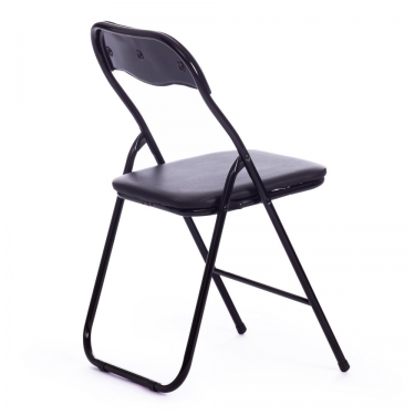 Стул Tetchair FOLDER 2 mod. 2009A / 1 шт. в упаковке пластик/металл/эко кожа, 45 х 46 х 78 см , Black Черный / Black Черный