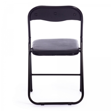 Стул Tetchair FOLDER 2 mod. 2009A / 1 шт. в упаковке пластик/металл/эко кожа, 45 х 46 х 78 см , Black Черный / Black Черный