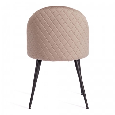 Стул Tetchair MONRO mod. 5144 / 1 шт. в упаковке металл/вельвет, 51x56x84 см, серо-бежевый HLR-9/черный