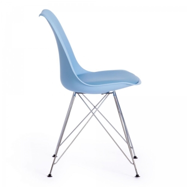 Стул Tetchair TULIP IRON CHAIR mod.EC-123 / 1 шт. в упаковке металл/пластик, 54,54883,5см, голубой