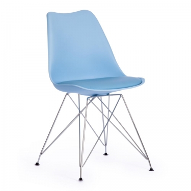 Стул Tetchair TULIP IRON CHAIR mod.EC-123 / 1 шт. в упаковке металл/пластик, 54,54883,5см, голубой