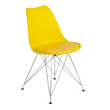 Стул Tetchair TULIP IRON CHAIR mod.EC-123 / 1 шт. в упаковке металл/пластик, 54,54883,5см, желтый