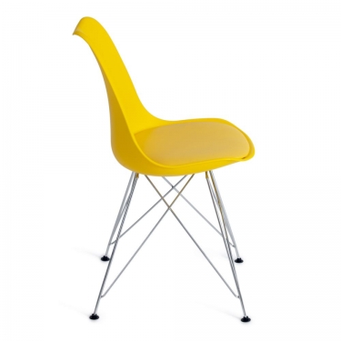 Стул Tetchair TULIP IRON CHAIR mod.EC-123 / 1 шт. в упаковке металл/пластик, 54,54883,5см, желтый