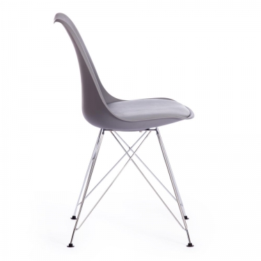 Стул Tetchair TULIP IRON CHAIR mod.EC-123 / 1 шт. в упаковке металл/пластик, 54,54883,5см, серый