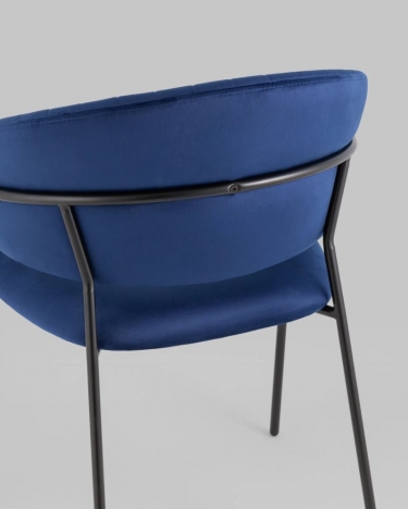 Стул Stool Group Бруно велюр Синий
