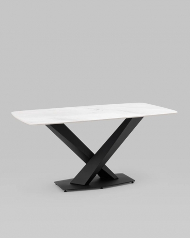 Стол обеденный Stool Group Belle 160х90 Белый мрамор