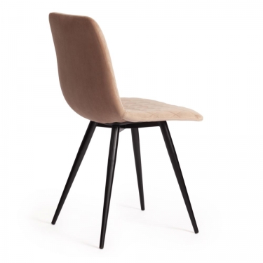 Стул Tetchair CHILLY X mod. 7096-1 / 1 шт. в упаковке ткань/металл, 45x53х88 см, высота до сиденья 50 см, бежевый barkhat 5/черный