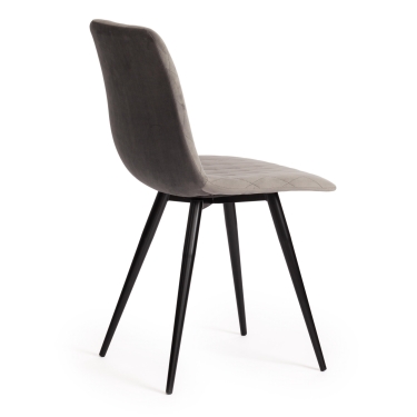 Стул Tetchair CHILLY X mod. 7096-1 / 1 шт. в упаковке ткань/металл, 45x53х88 см, высота до сиденья 50 см, серый barkhat 26/черный