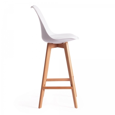 Стул барный Tetchair TULIP BAR mod. C1014H / 1 шт. в упаковке пластик/дерево, 57 х 48 х 104 см, белый 018 /натуральный