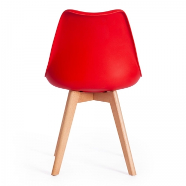 Стул Tetchair TULIP mod. 73 / 1 шт. в упаковке дерево/пластик/ПУ, 48.552.583cм, красный