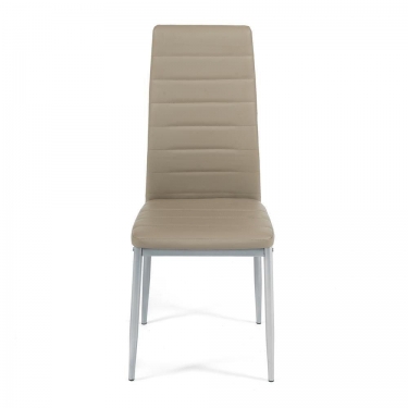 Стул Tetchair Easy mod. 24 / 1 шт. в упаковке металл/экокожа, 40x42x95.5, пепельно-коричневый/серый