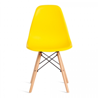 Стул Tetchair CINDY EAMES mod. 1801 дерево бук/металл/сиденье пластик, 45x51x82 см, Yellow Желтый