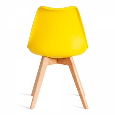 Стул Tetchair TULIP mod. 73-1 дерево/пластик/экокожа, 47,5x55x80 см, Желтый Yellow