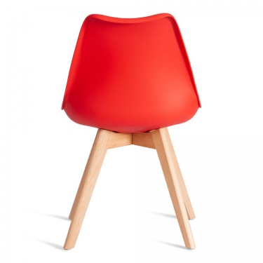 Стул Tetchair TULIP mod. 73-1 дерево/пластик/экокожа, 47,5x55x80 см, Красный Red