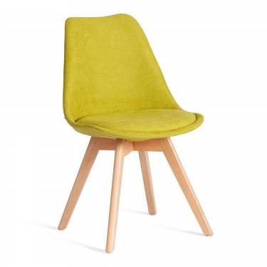 Стул Tetchair TULIP SOFT mod. 053V дерево/пластик/ткань, 49,5 x 54,5 x 84 см, Светло-зеленый Light green LY1701-8