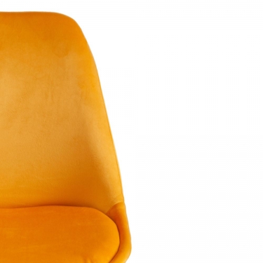 Стул Tetchair TULIP SOFT mod. 74 / 1 шт. в упаковке вельвет/дерево , 54 х 47 х 83 см , желтый HLR 41/натуральный