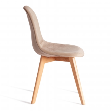 Стул Tetchair CINDY SOFT mod. C1021F1-1 велюр/дерево бук, 55 х 48 х 83 см, коричневый HLR12 / натуральный