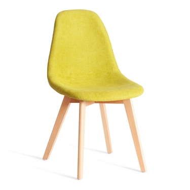 Стул Tetchair CINDY SOFT mod. C1021F1-1 фактурный велюр/дерево бук, 55 х 48 х 83 см, Светло-зеленый LY1701-8 / натуральный