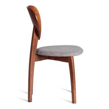 Стул Tetchair DIAMANTE мягкое сидение бук, 42x42x85см, коричневый, ткань wool dimgrey, серый