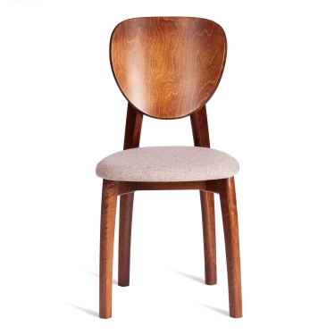 Стул Tetchair DIAMANTE мягкое сидение бук, 42x42x85см, коричневый, ткань wool caramel, бежевый