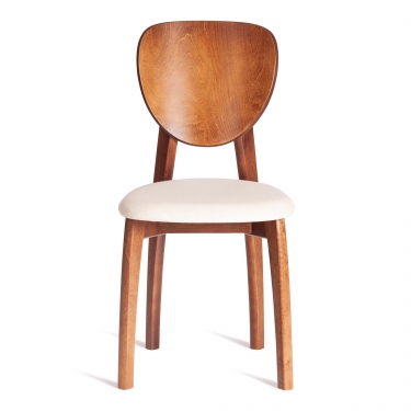 Стул Tetchair DIAMANTE мягкое сидение бук, 42x42x85см, коричневый, ткань Tenerife Cream