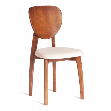 Стул Tetchair DIAMANTE мягкое сидение бук, 42x42x85см, коричневый, ткань Tenerife Cream
