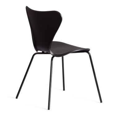 Стул Tetchair Jacobsen mod DC 102-1 пластик/металл, 45 х 54.5 х 80 см, Black Черный / Black Черный
