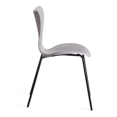 Стул Tetchair Jacobsen mod DC 102-1 пластик/металл, 45 х 54.5 х 80 см, Grey Cерый /Black Черный