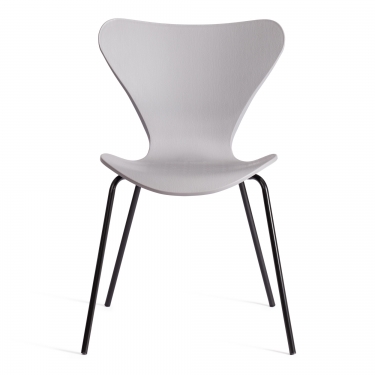 Стул Tetchair Jacobsen mod DC 102-1 пластик/металл, 45 х 54.5 х 80 см, Grey Cерый /Black Черный