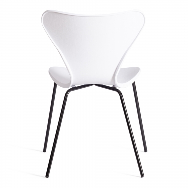 Стул Tetchair Jacobsen mod DC 102-1 пластик/металл, 45 х 54.5 х 80 см, White белый / Black черный