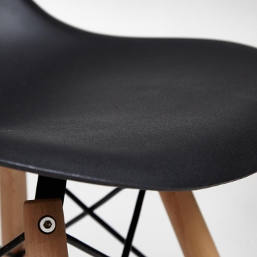 Стул барный Tetchair Cindy Bar Chair mod. 80-1 дерево бук/металл/пластик, 50 х 51 х 109 см, Black Черный 3010/ натуральный
