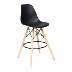 Стул барный Cindy Bar Chair mod. 80-1 дерево бук/металл/пластик, 50 х 51 х 109 см, Black Черный 3010/ натуральный