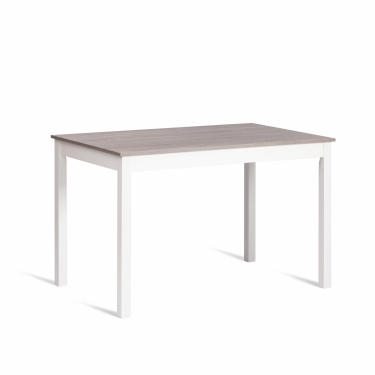 Обеденный комплект Tetchair Хадсон стол + 4 стула/ Hudson Dining Set mod.0104 МДФ/тополь/меламин, стол 118х74х73 см, стул 42,5x46,5x93,5 см, white белый / grey серый