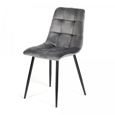 Стул Tetchair CHILLY mod. 7094 / 1 шт. в упаковке металл/вельвет, 45 х 55 х 87,5 см, серый/черный, G062-40