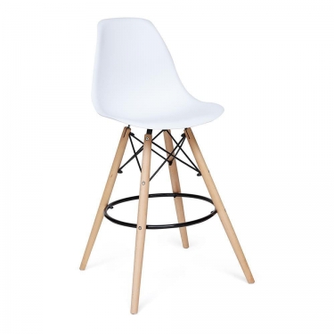 Стул барный Tetchair Cindy Bar Chair mod. 80 / 1 шт. в упаковке дерево бук/металл/пластик, 46х55х106 см, белый