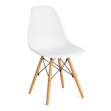 Стул Tetchair CINDY EAMES mod. 001 / 1 шт. в упаковке дерево бук/металл/сиденье пластик, 51x46x82.5см, white белый