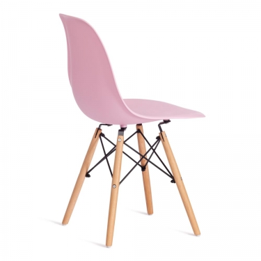 Стул Tetchair CINDY EAMES mod. 001 / 1 шт. в упаковке дерево бук/металл/сиденье пластик, 51x46x82.5см, светло-розовый/light pink