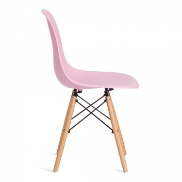 Стул Tetchair CINDY EAMES mod. 001 / 1 шт. в упаковке дерево бук/металл/сиденье пластик, 51x46x82.5см, светло-розовый/light pink