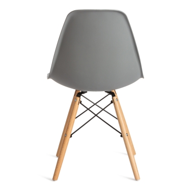Стул Tetchair CINDY EAMES mod. 001 / 1 шт. в упаковке дерево бук/металл/сиденье пластик, 51x46x82.5см, серый/grey