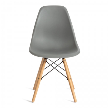 Стул Tetchair CINDY EAMES mod. 001 / 1 шт. в упаковке дерево бук/металл/сиденье пластик, 51x46x82.5см, серый/grey
