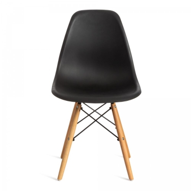 Стул Tetchair CINDY EAMES mod. 001 / 1 шт. в упаковке дерево бук/металл/сиденье пластик, 51x46x82.5см, черный/black